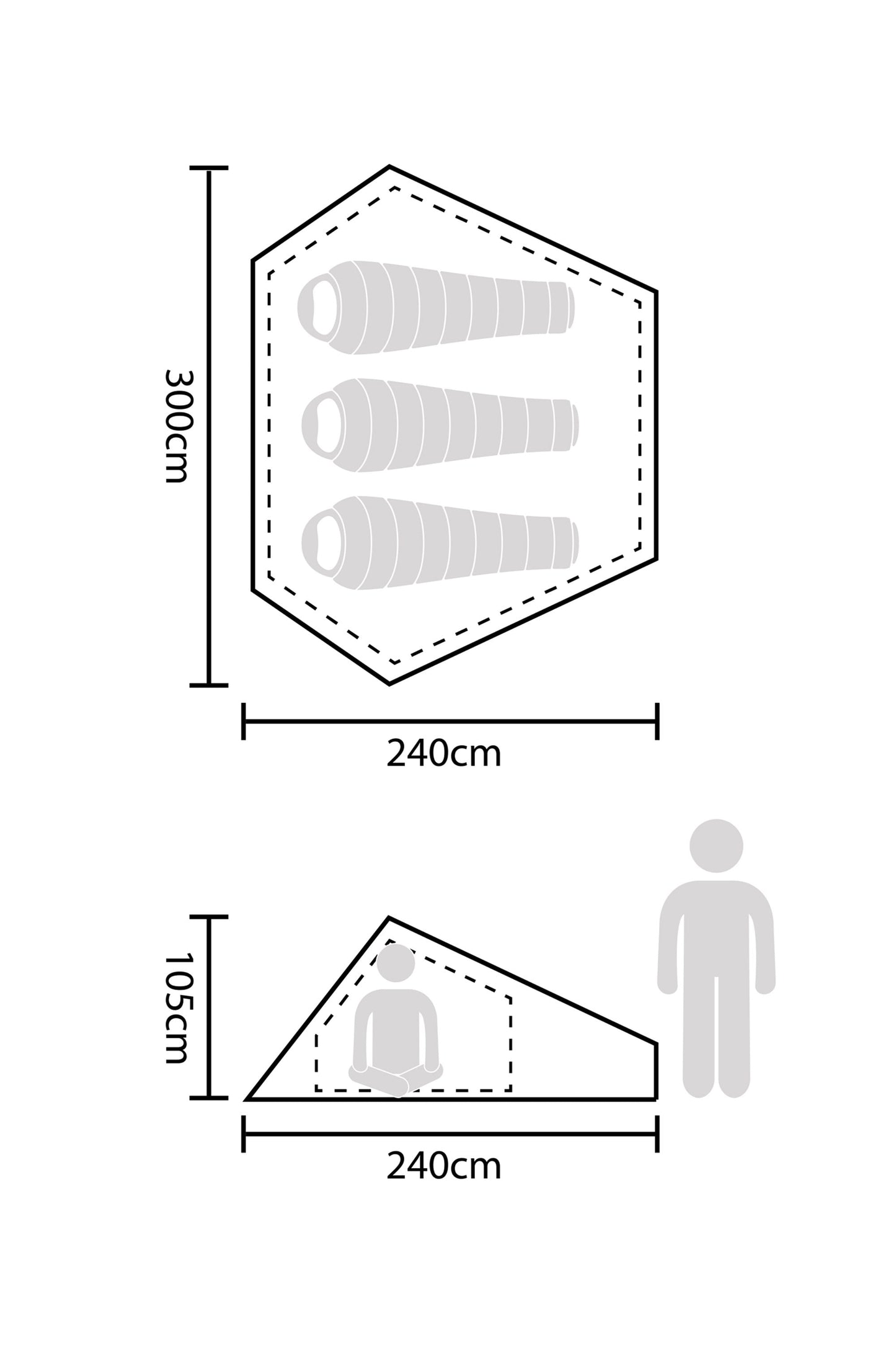 Mountain Warehouse Backpacker 3 Man Tent