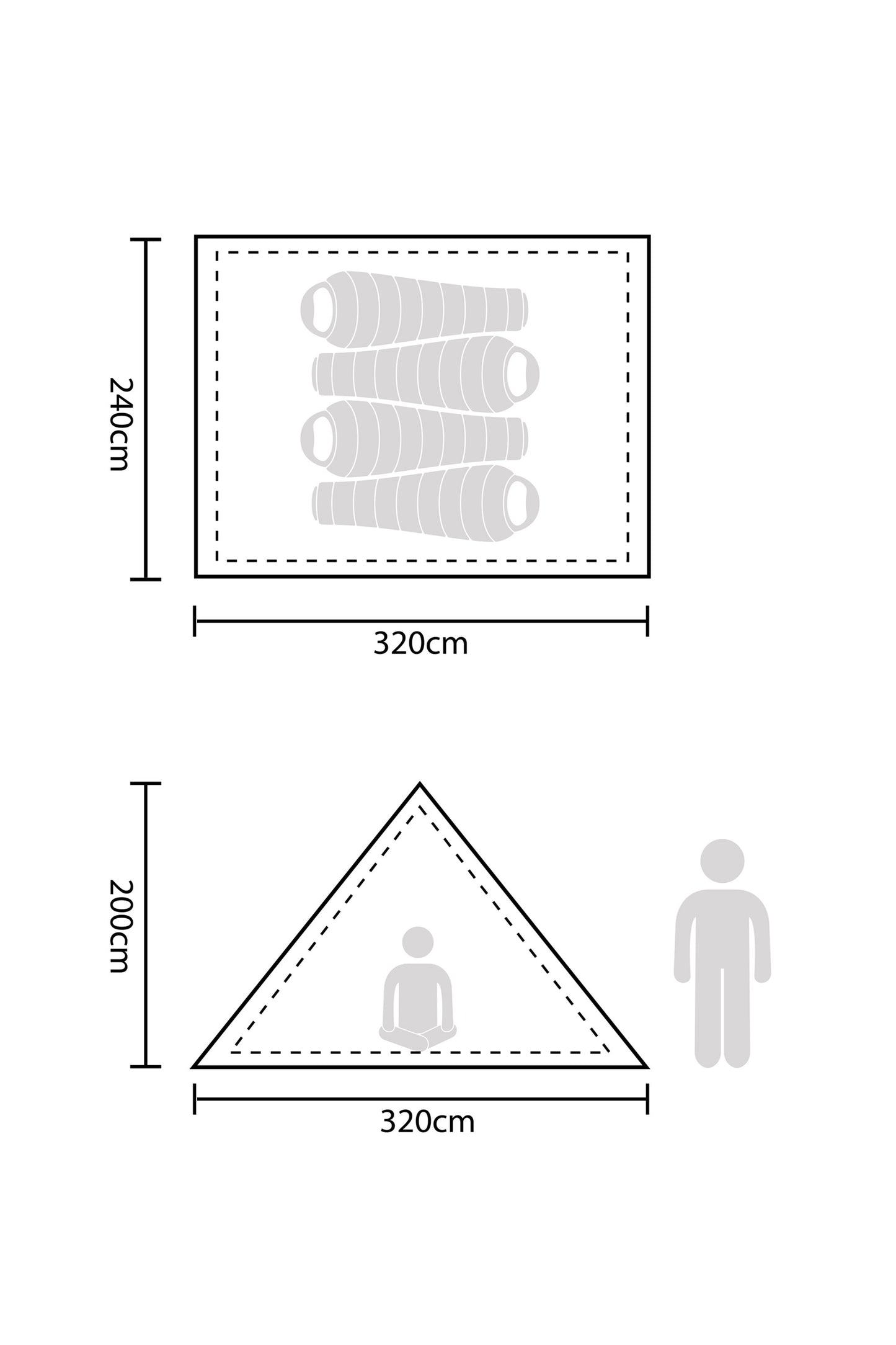 Mountain Warehouse Teepee 4 Man Tent With Awning