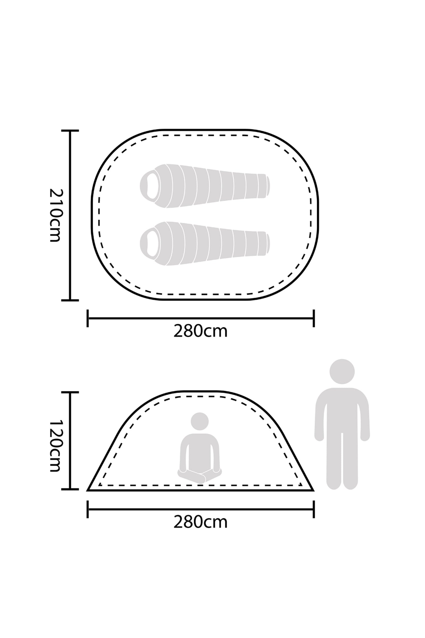 Mountain Warehouse Double Pole Pop Up 2 Man Tent