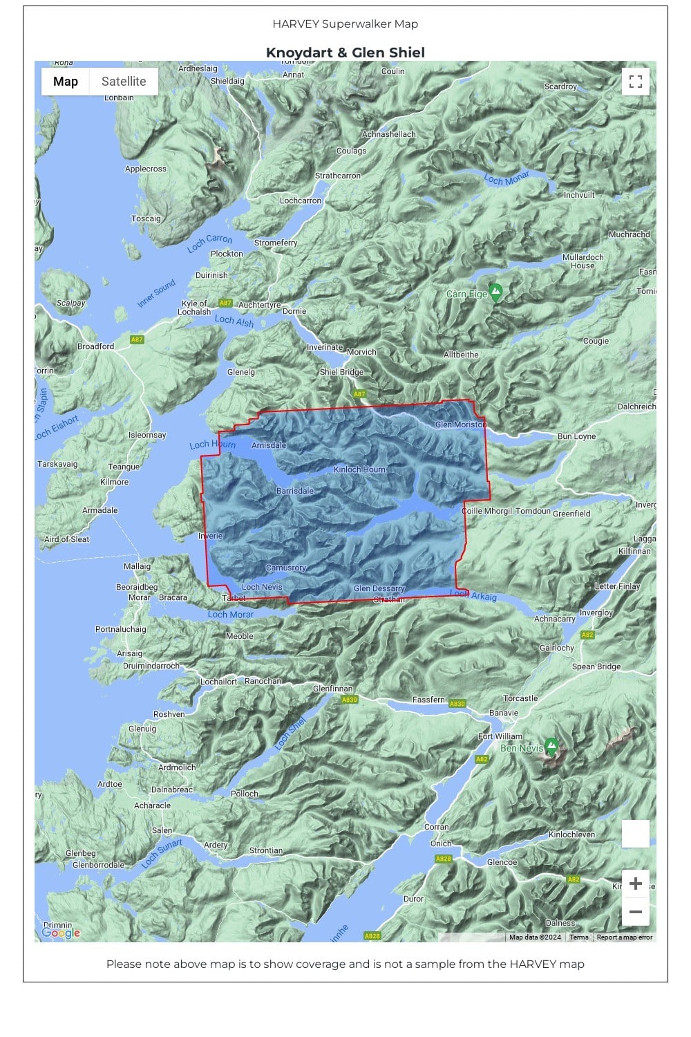 M22ECA Knoydart: Kintail & Glen Shiel Superwalker Map