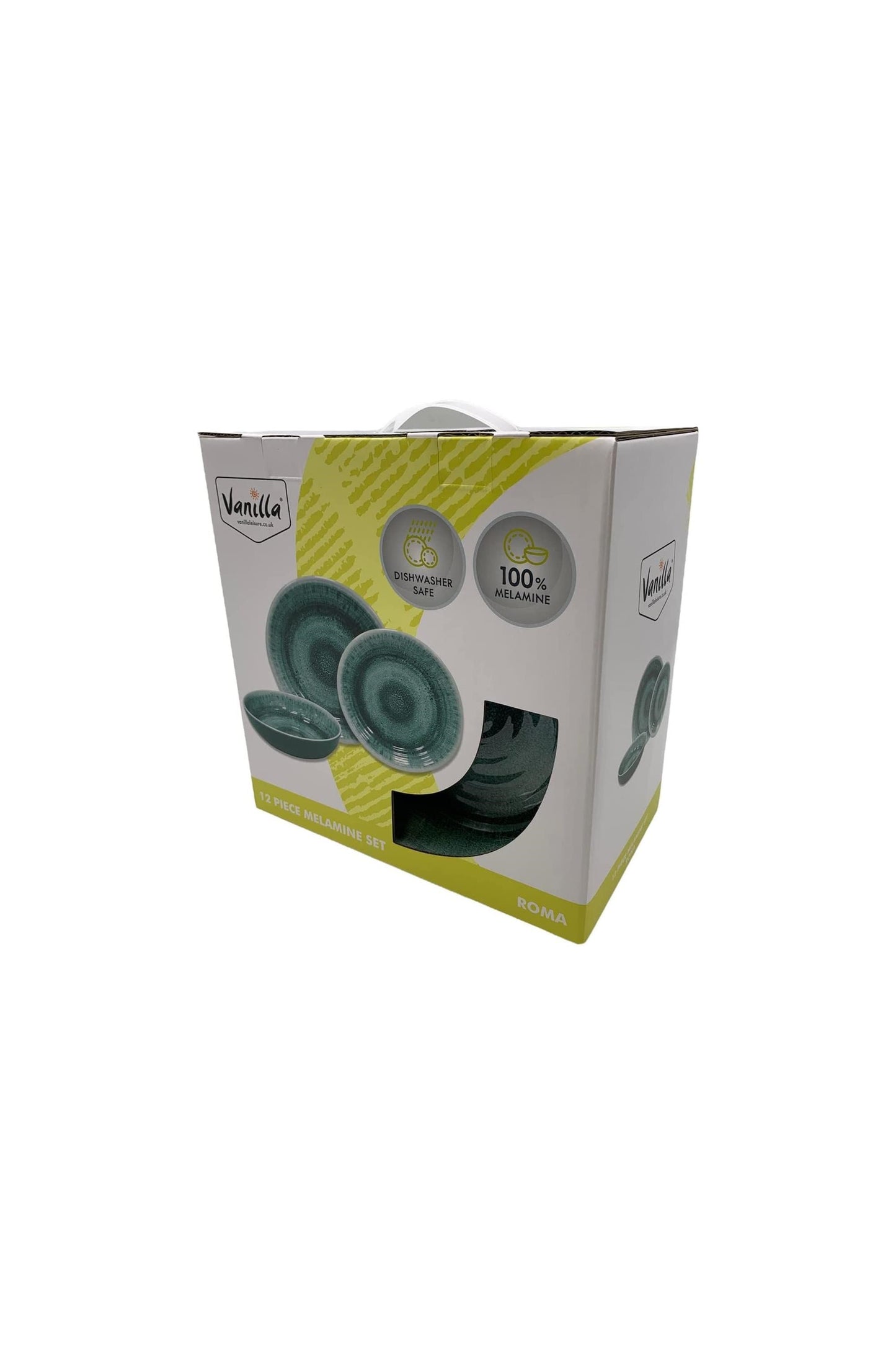 Roma 12-Piece Plate & Bowl Melamine Dinner Set
