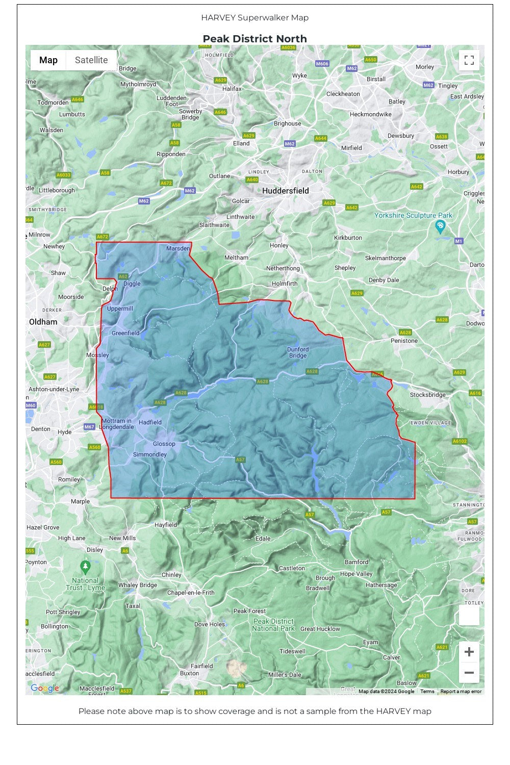 M4FAD1 Peak District North Superwalker Map