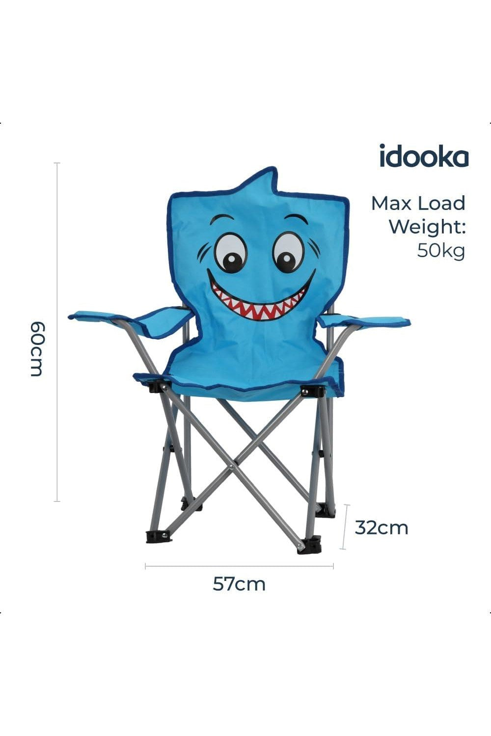 M601D7 Kids Mini Folding Camping Chair Blue Shark
