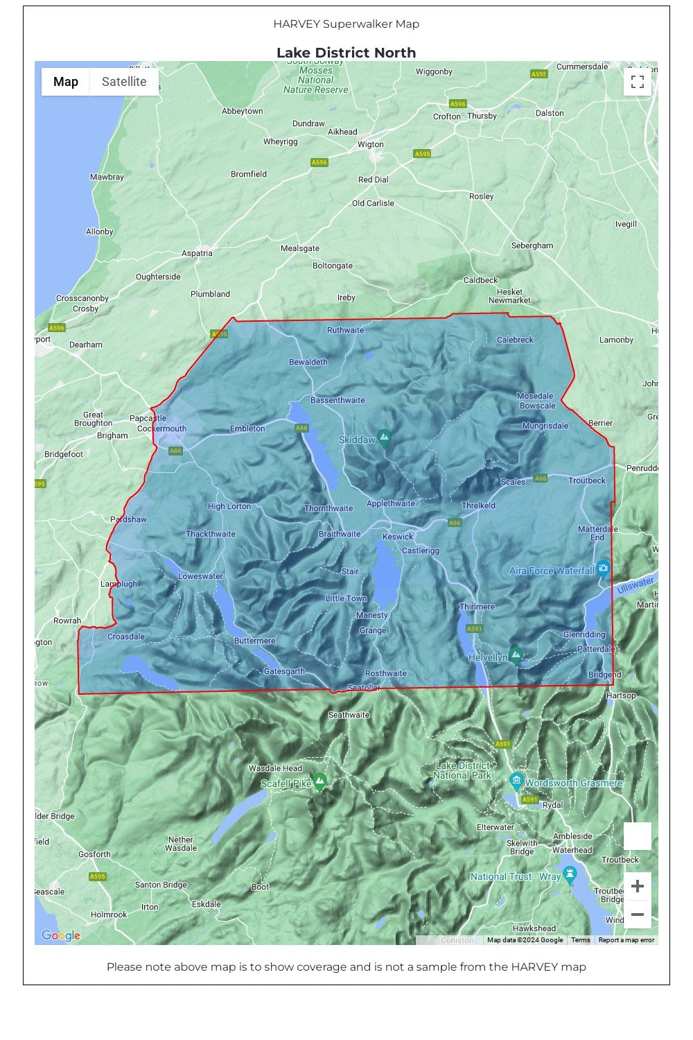 M6FEE2 Lake District North Superwalker Map