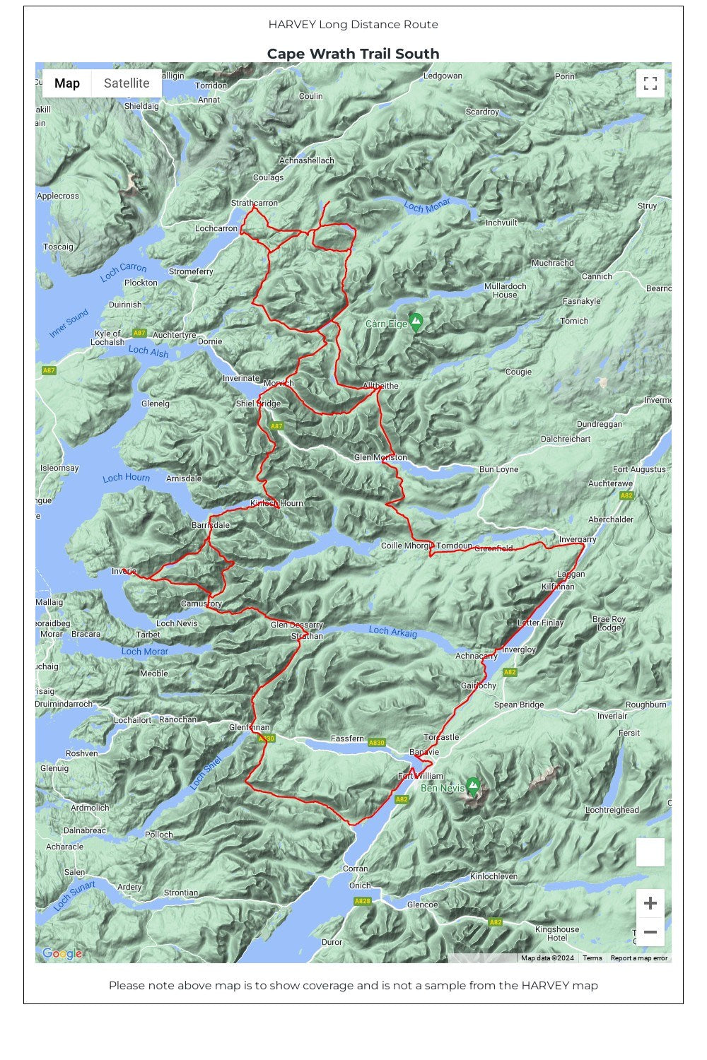 M7F354 Cape Wrath South Trail Map
