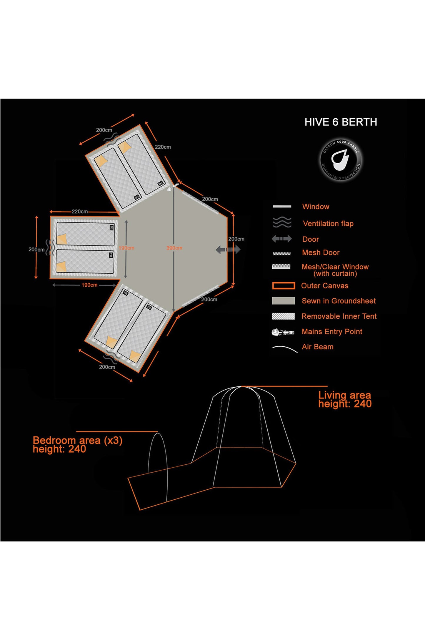 MAABBE Hive 6 Berth Tent
