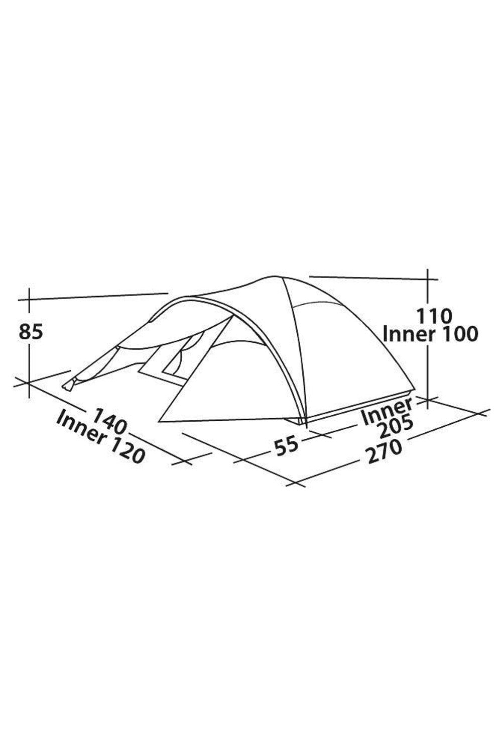 Easy Camp MBCF90 Quasar 200 Camping Tent (2 Person)