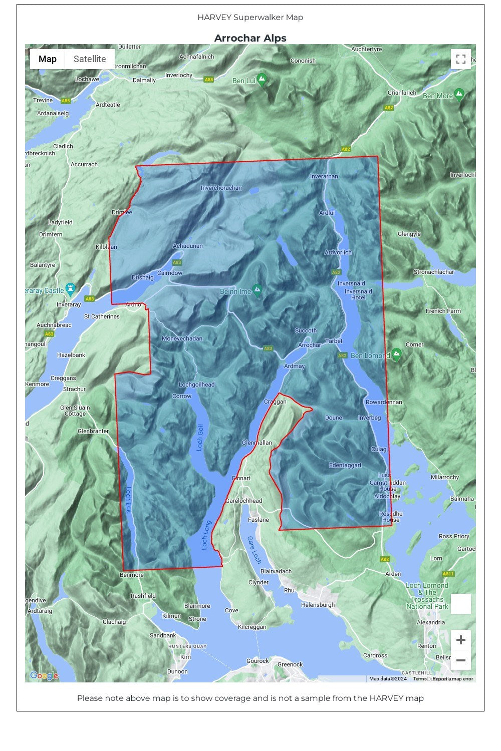 MCCB96 Arrochar Alps Superwalker Map