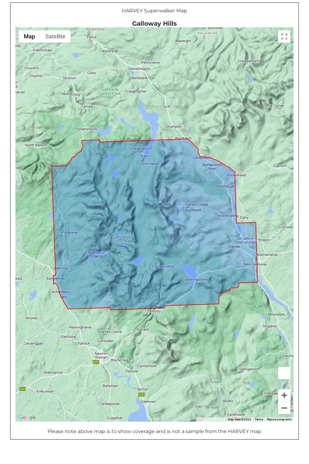 ME68D1 Galloway Hills Superwalker Map