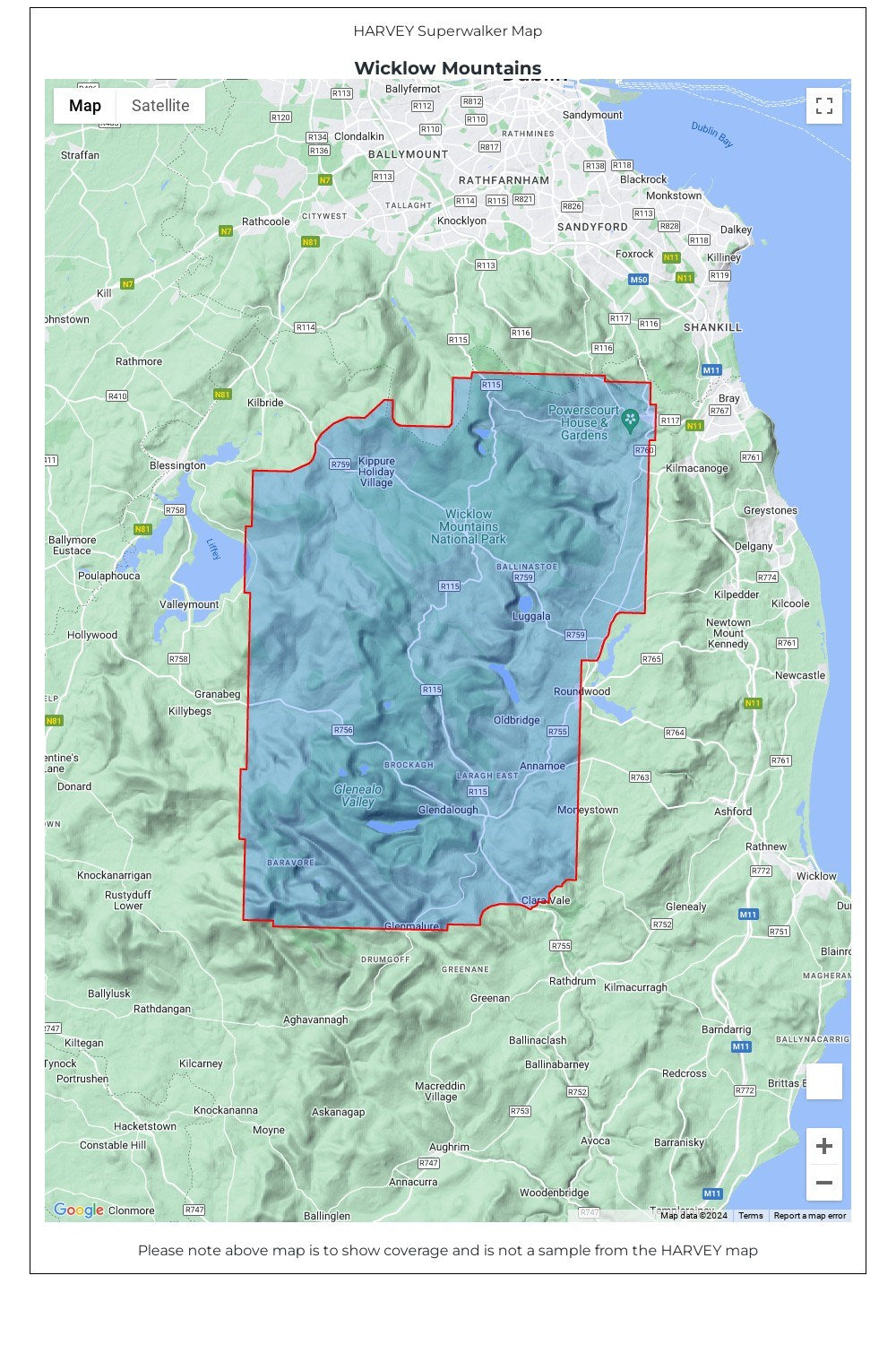 MFCF9B Wicklow Mountains Superwalker Map