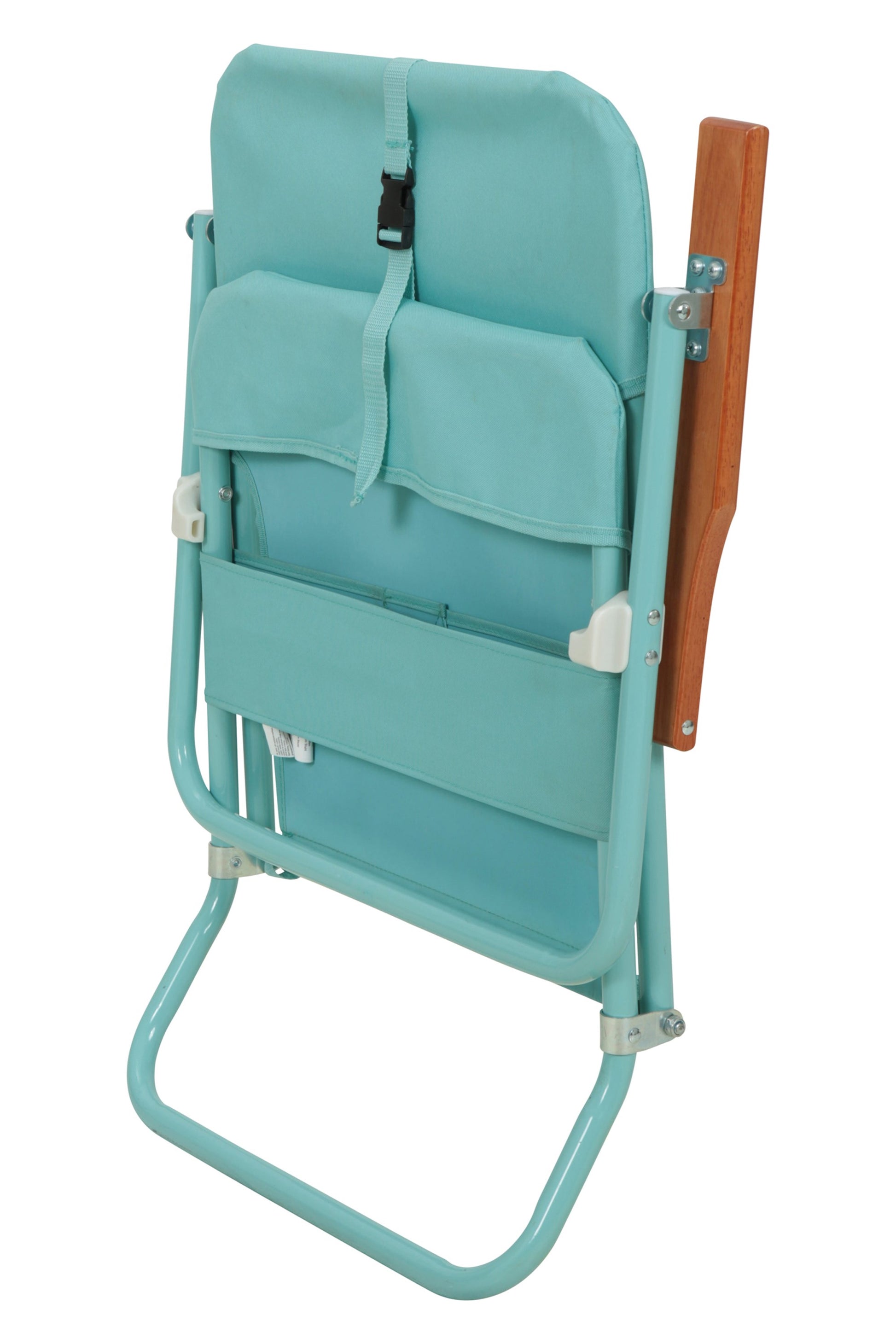 Mountain Warehouse Low Folding Chair With Wooden Armrest