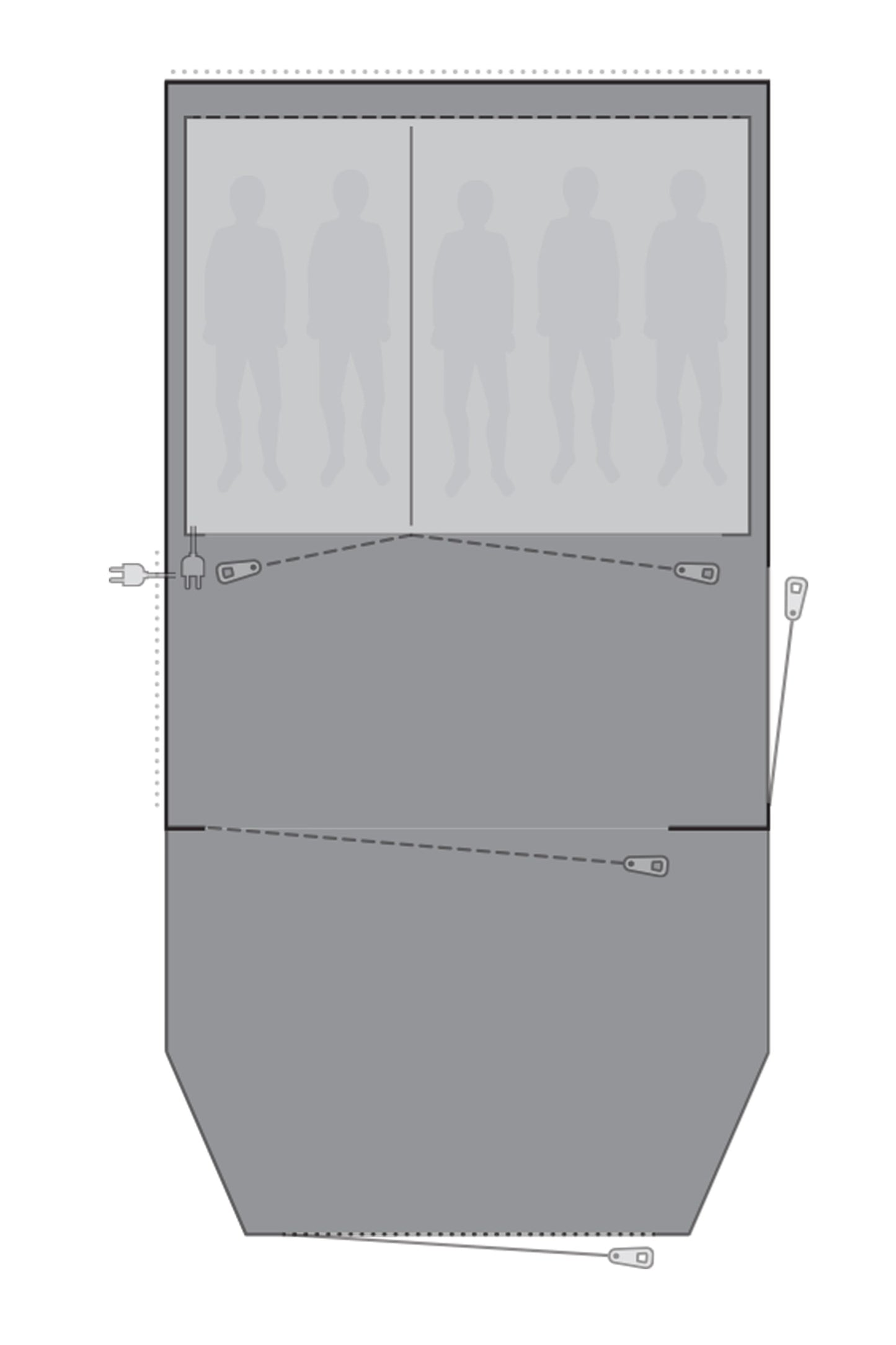 Outwell Footprint With Integrated Toggle Up Front - Collingwood 5