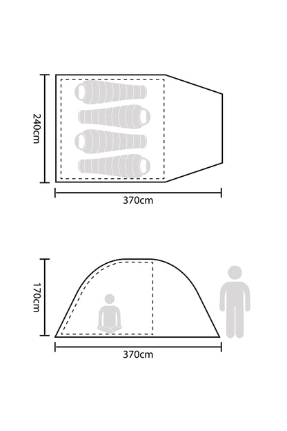 Mountain Warehouse Esprit 4 Man Tent