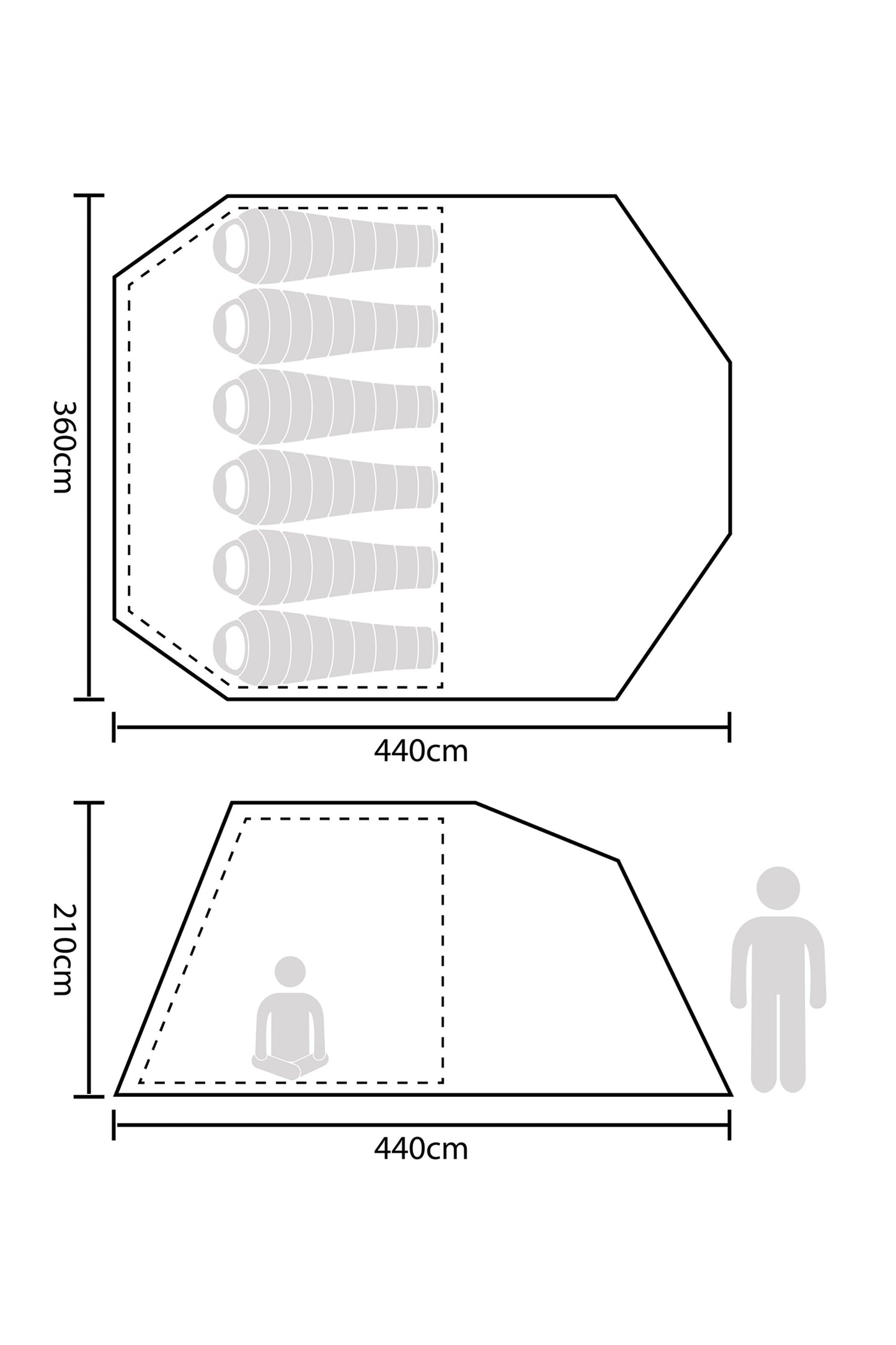 Mountain Warehouse Richmond 6-Man Tunnel Tent
