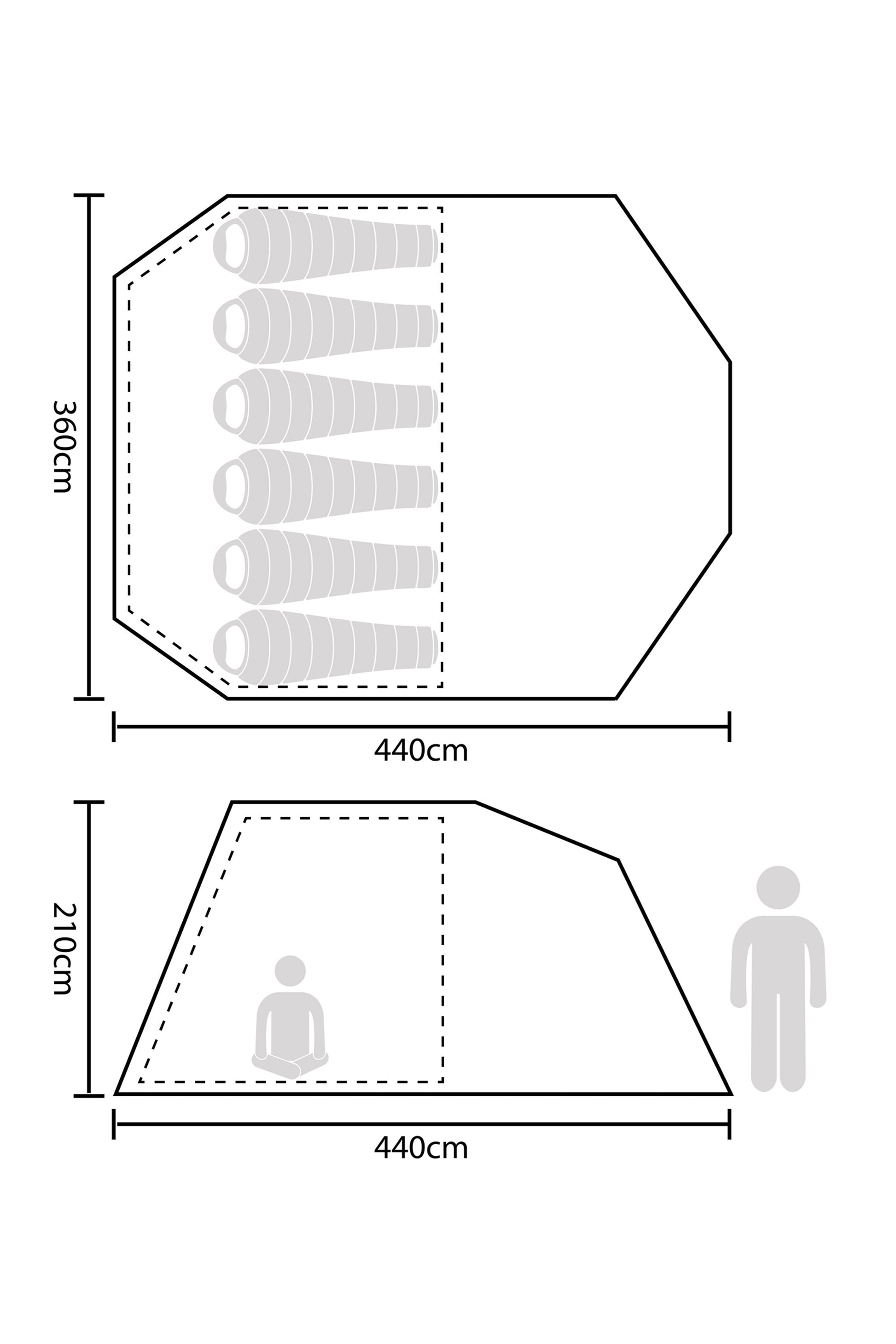 Mountain Warehouse Richmond 6-Man Tunnel Tent