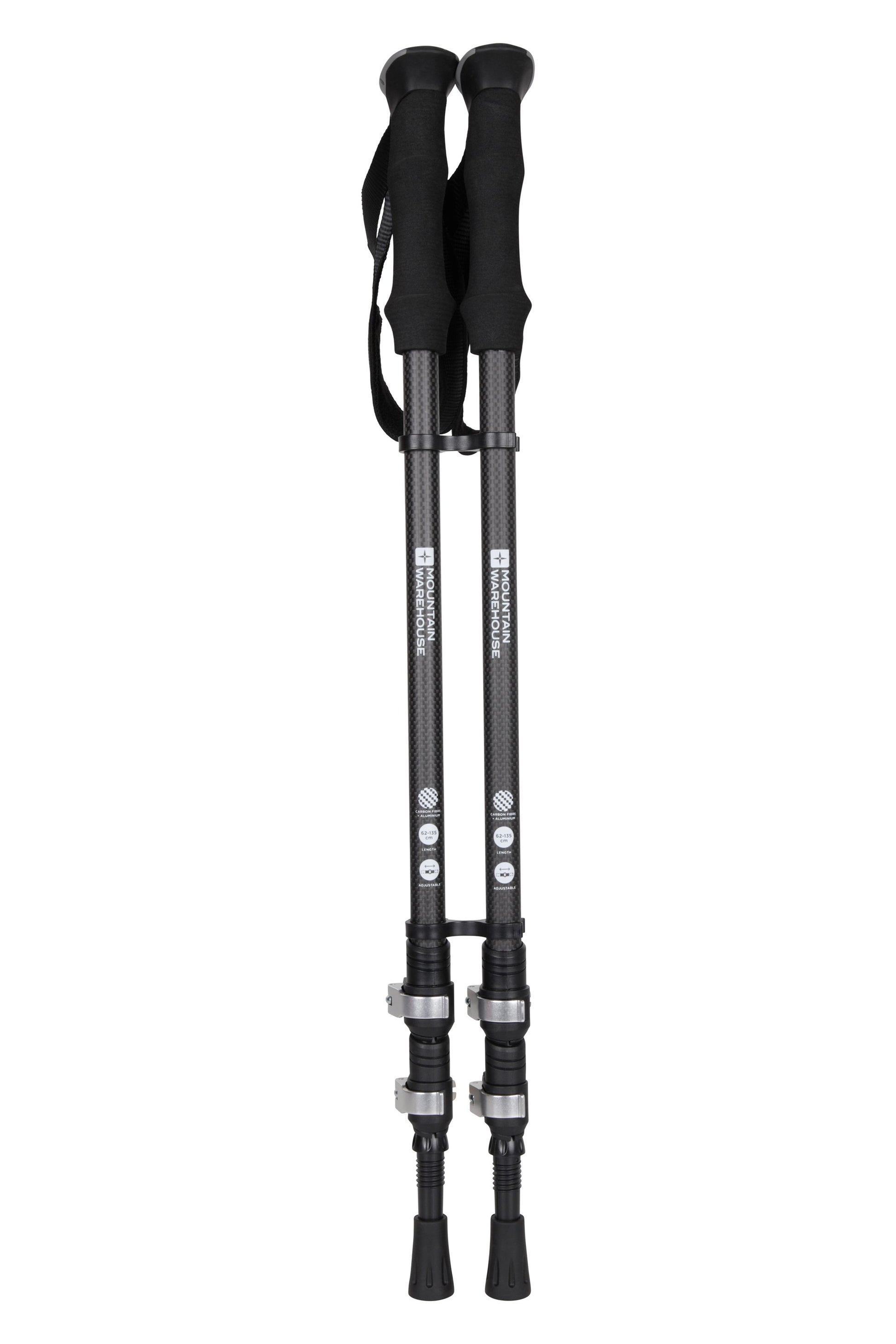 Mountain Warehouse 057143 BOWFELL CARBON QUICK LOCK WALKING POLE 2PK