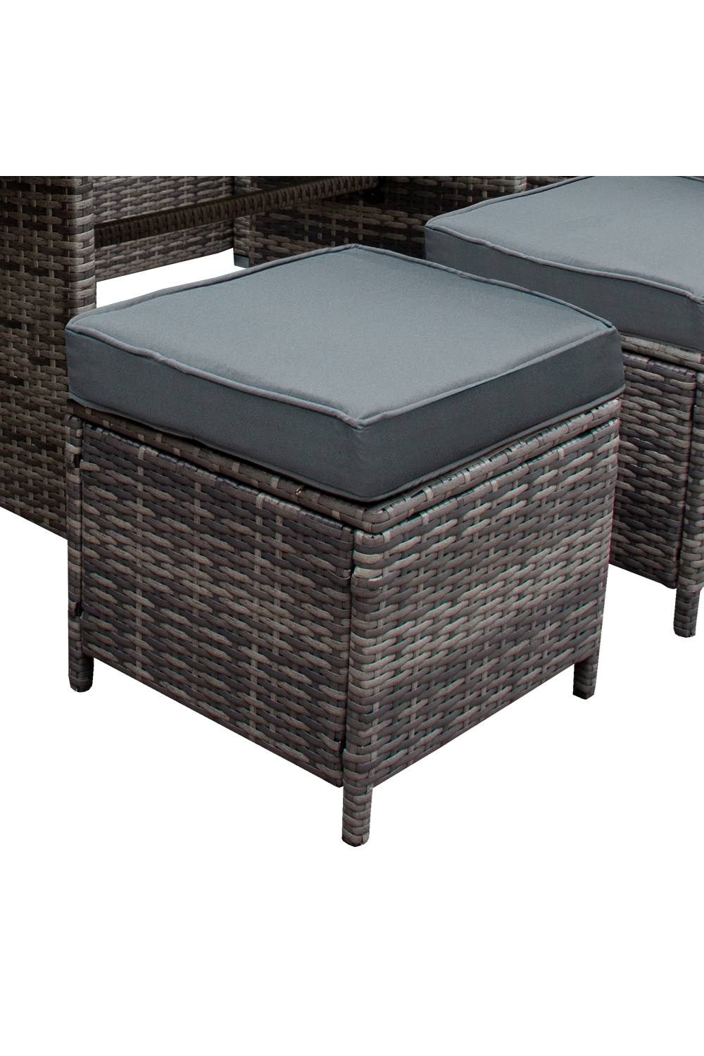  M02B65 Rattan Corner Set & Cushion Storage Box