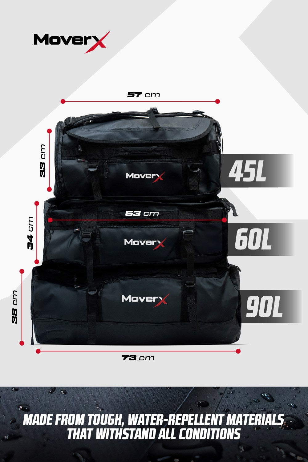  M05690 90L Heavy Duty Waterpoof Rucksack