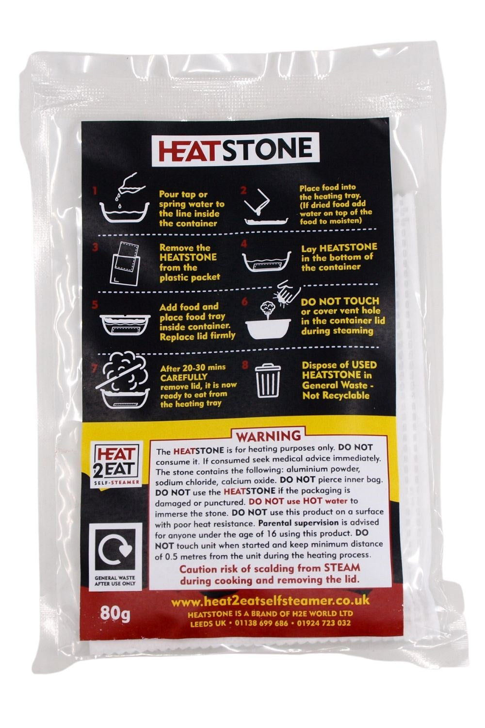  HeatStones 3 X 80g Flameless Ration Heaters