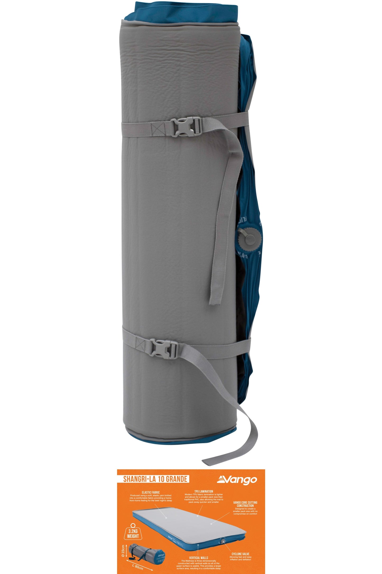 Vango M0AACF Shangri-La II 10cm Grande Sleeping Mat