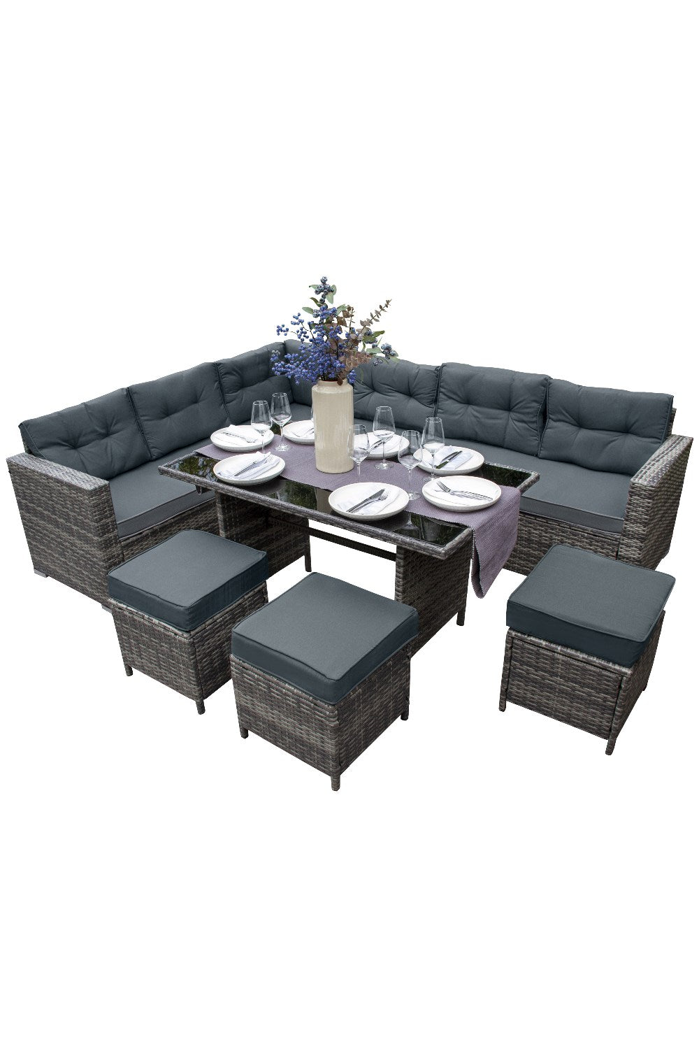  M0B9B4 Rattan Corner Set