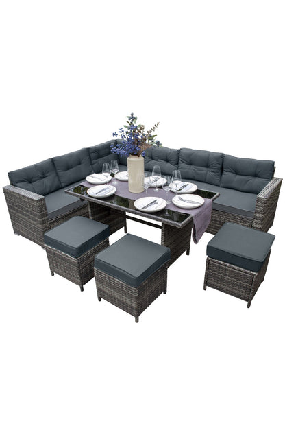  M0B9B4 Rattan Corner Set