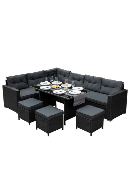  M0B9B4 Rattan Corner Set