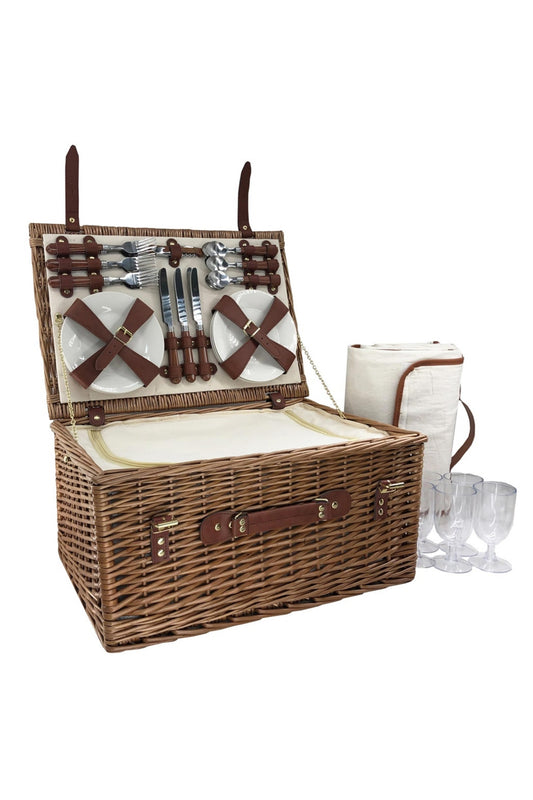 M0CD01 Wicker 6 Person Classic Picnic Basket