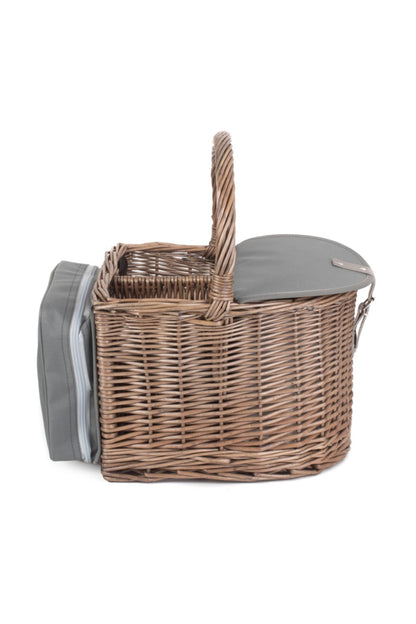  M109F4 Wicker 2 Bottle Beach Picnic Basket