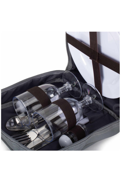  M109F4 Wicker 2 Bottle Beach Picnic Basket
