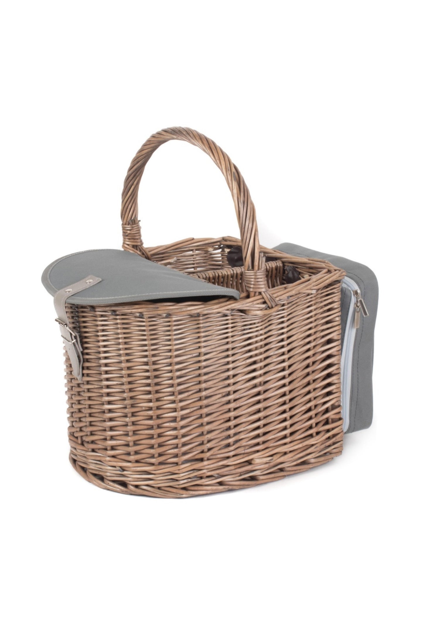  M109F4 Wicker 2 Bottle Beach Picnic Basket