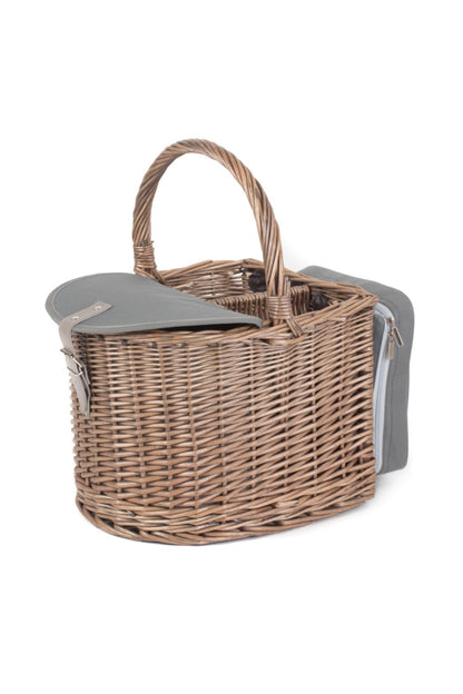  M109F4 Wicker 2 Bottle Beach Picnic Basket