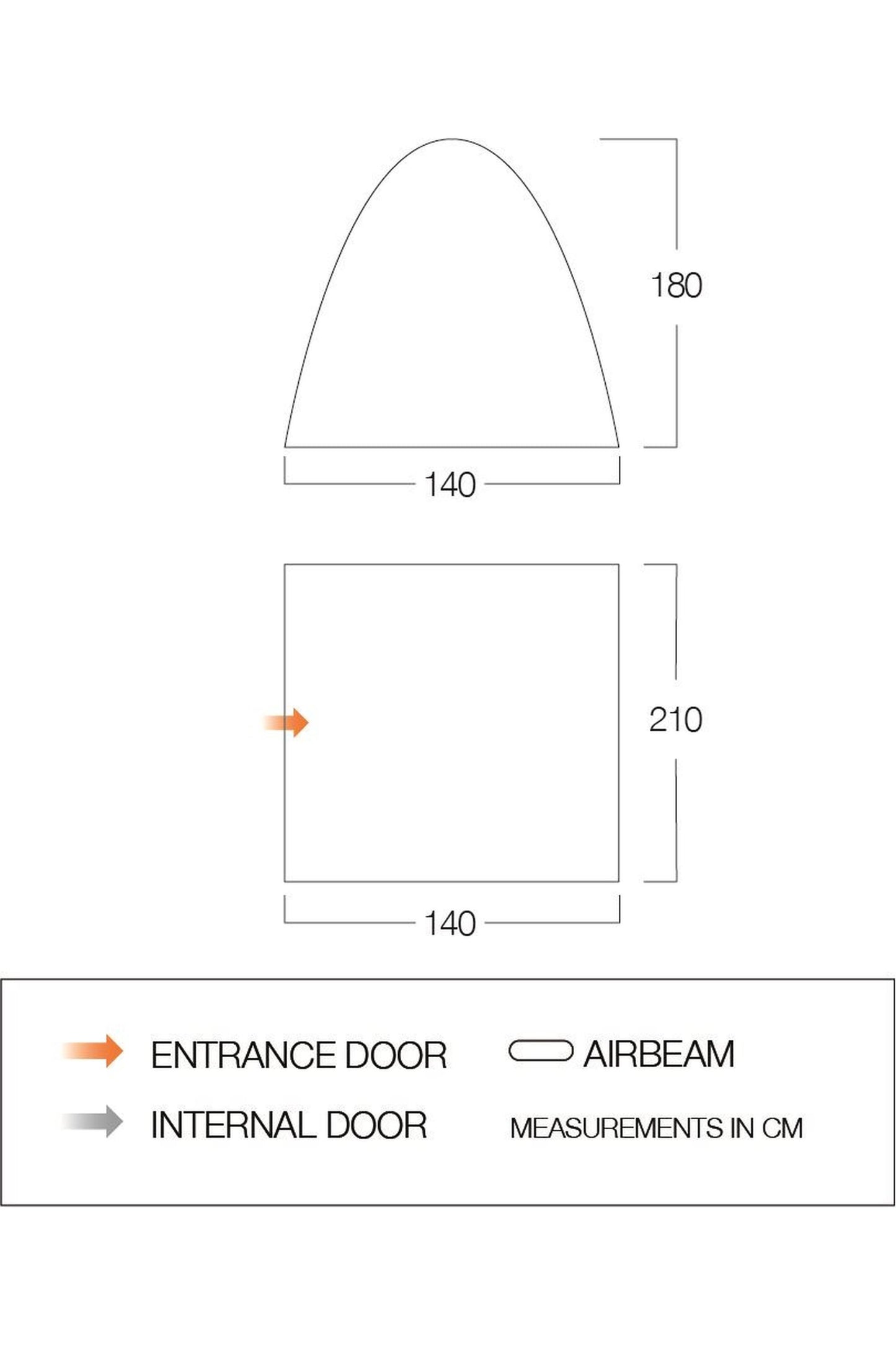 Vango M111AA Free-standing Bedroom Inner Tent Br003