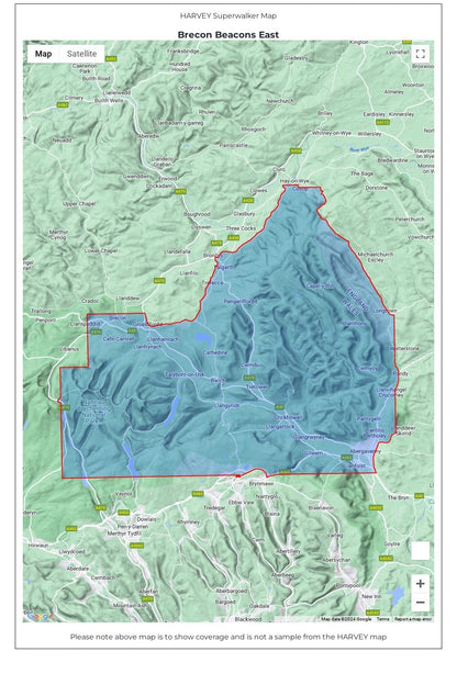  M187E4 Brecon Beacons East Superwalker Map