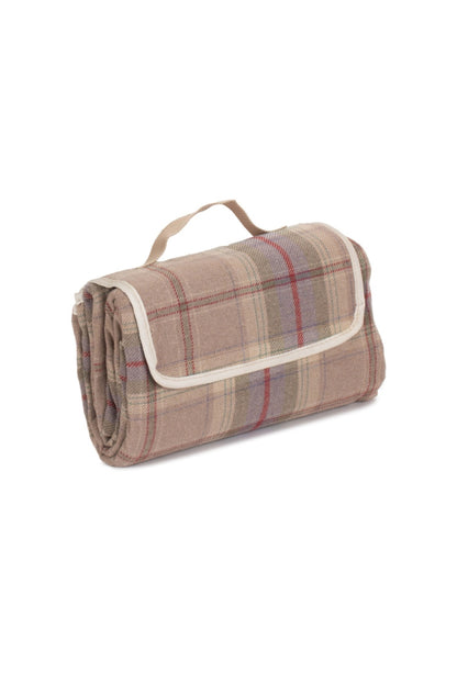  M1A9F2 Polyester Lavender Tartan Picnic Rug