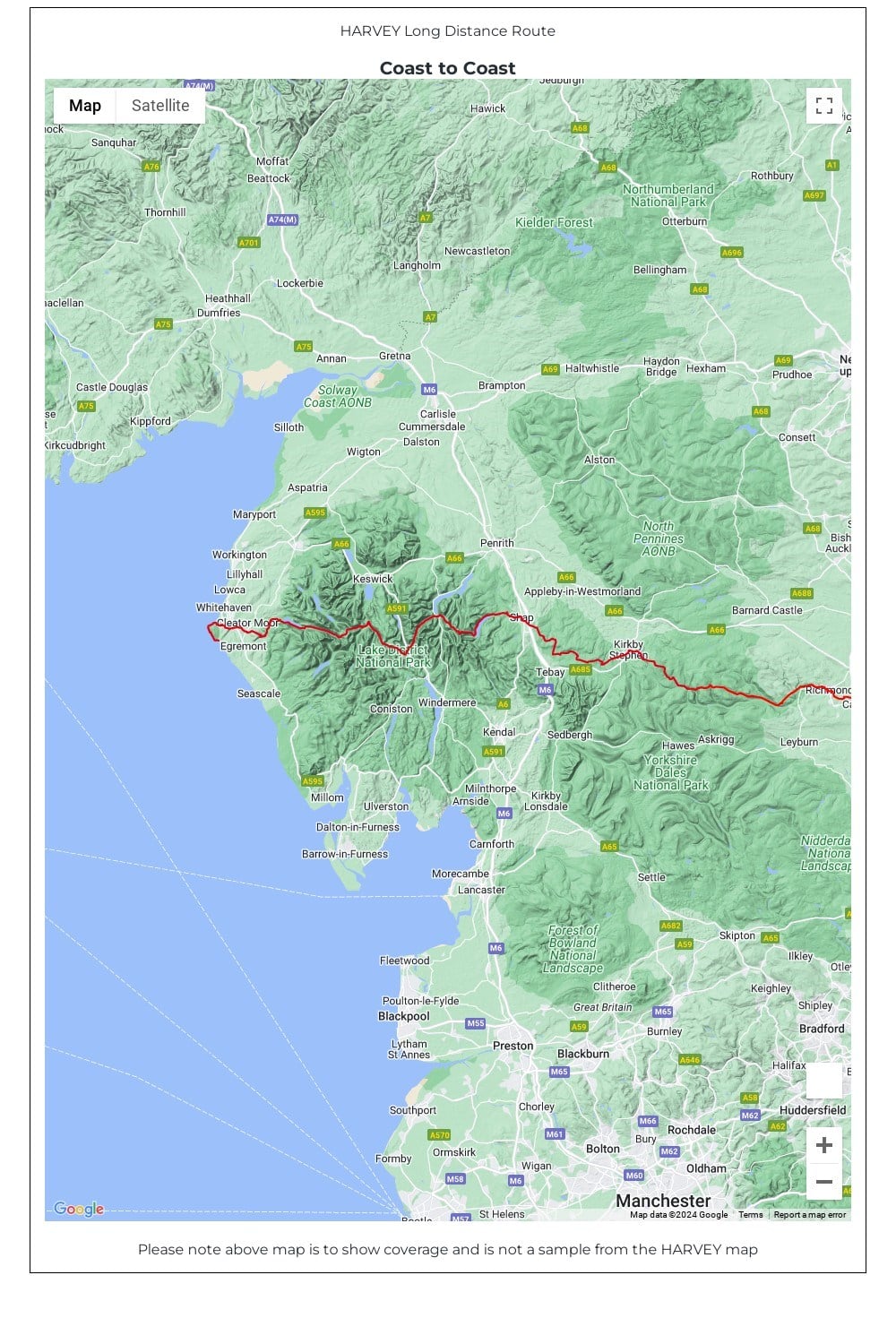  M1DD7F Coast To Coast Trail Map