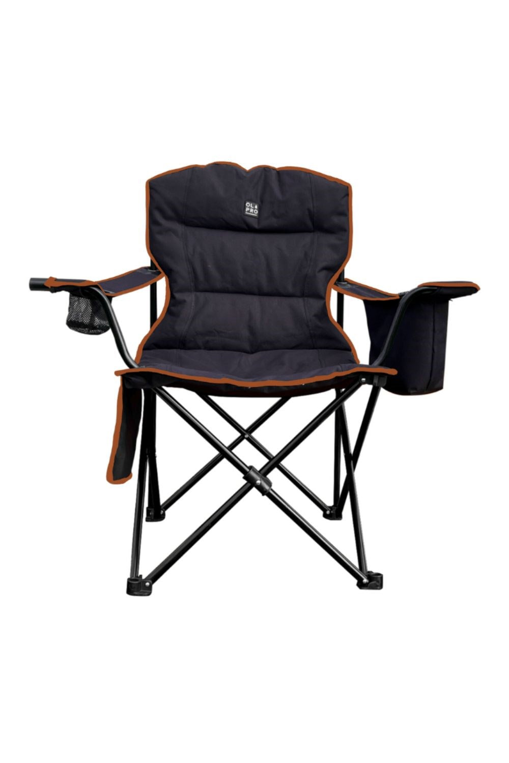  M2BADD Henwick Padded Folding Camp Chair Orange & Black