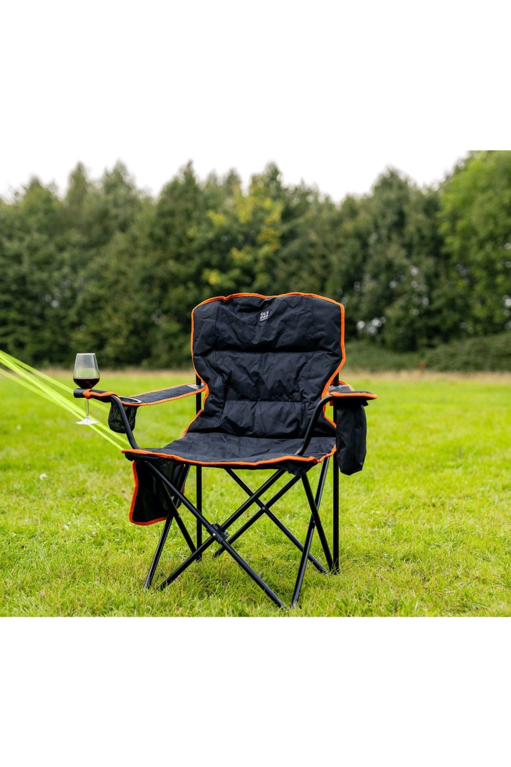  M2BADD Henwick Padded Folding Camp Chair Orange & Black