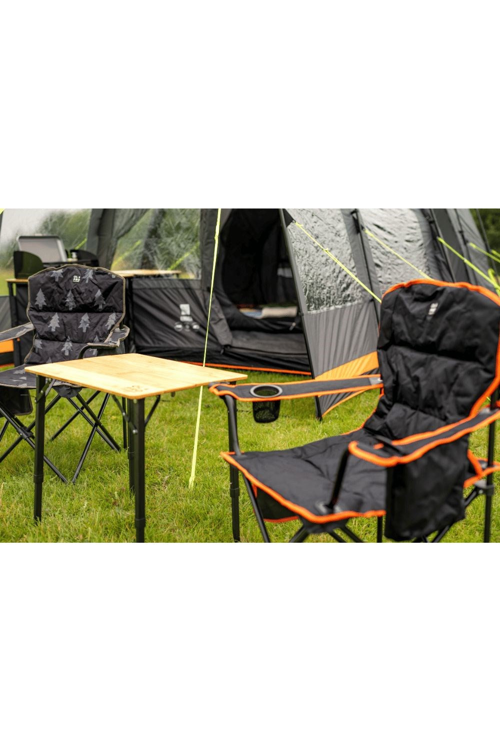  M2BADD Henwick Padded Folding Camp Chair Orange & Black