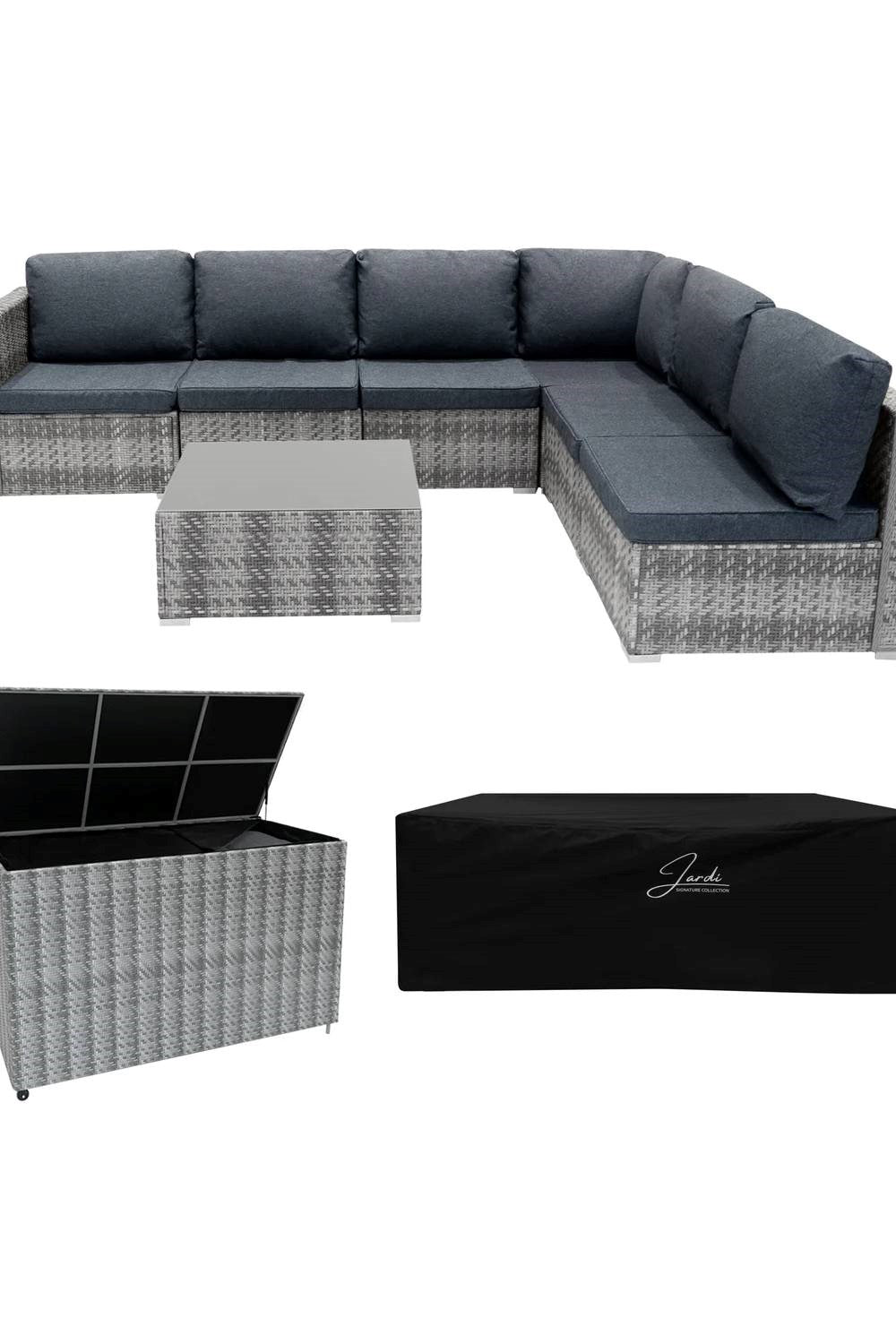  M30576 Rattan Modular 7 Piece Set & 996L Storage Box