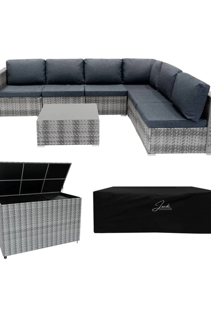  M30576 Rattan Modular 7 Piece Set & 996L Storage Box