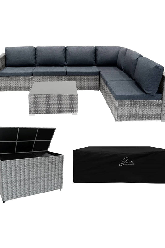  M30576 Rattan Modular 7 Piece Set & 996L Storage Box