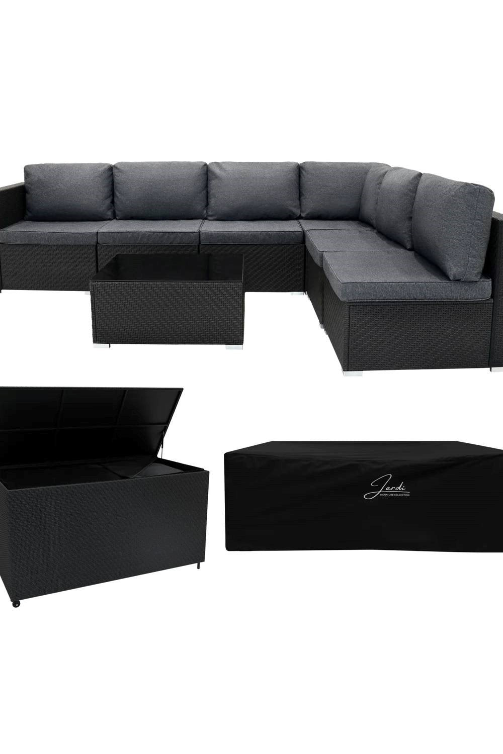  M30576 Rattan Modular 7 Piece Set & 996L Storage Box
