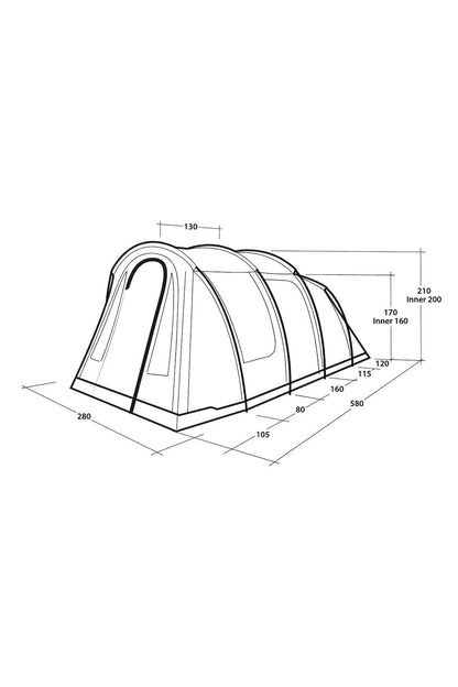 Outwell M3406D Rockwell 4 Person Poled Tent
