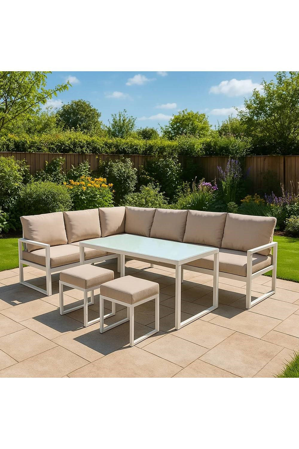  M3632C Aluminium Corner Sofa Set
