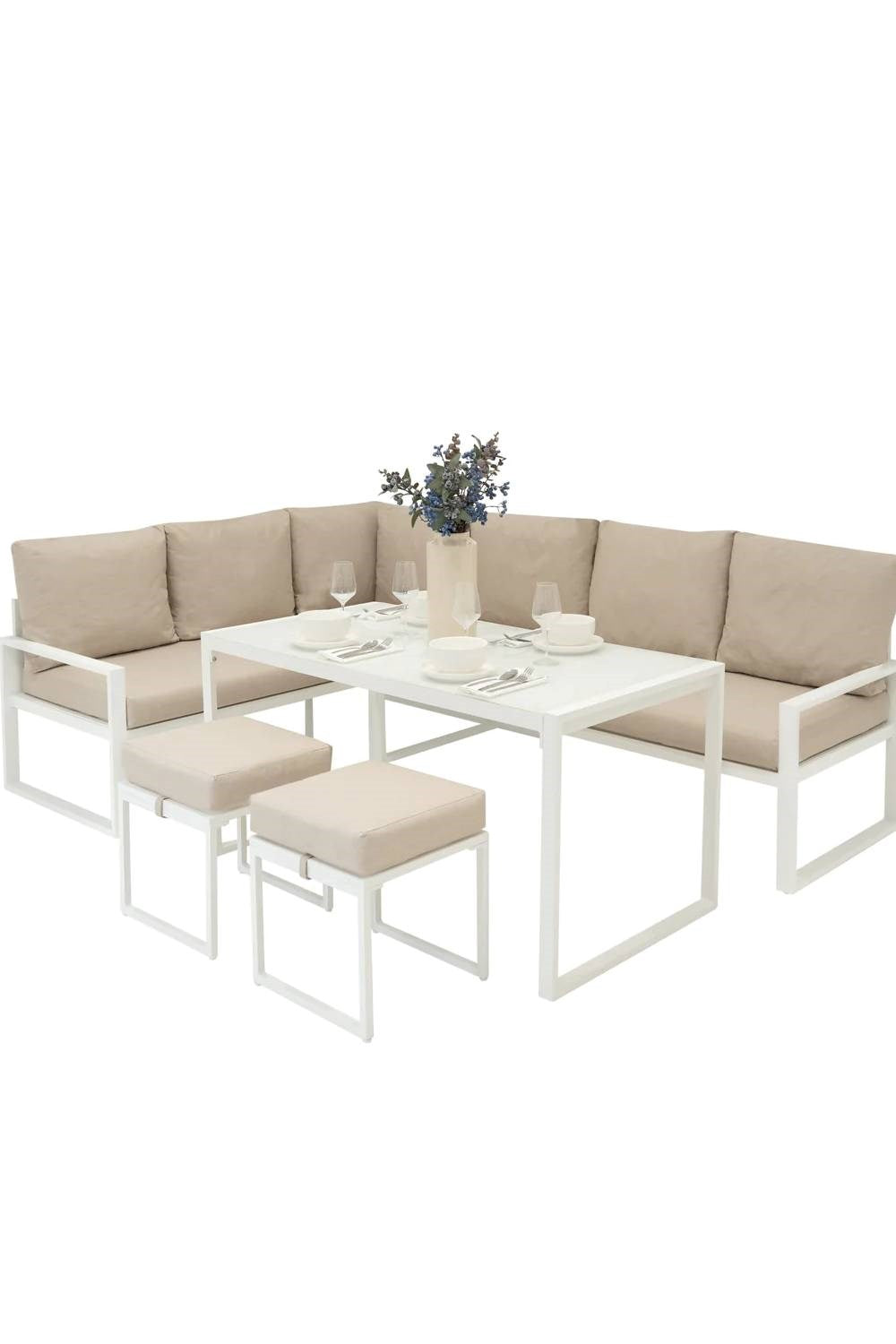  M3632C Aluminium Corner Sofa Set