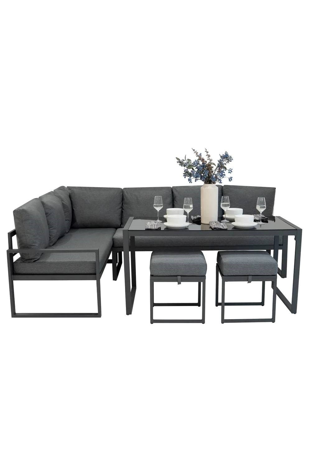  M3632C Aluminium Corner Sofa Set
