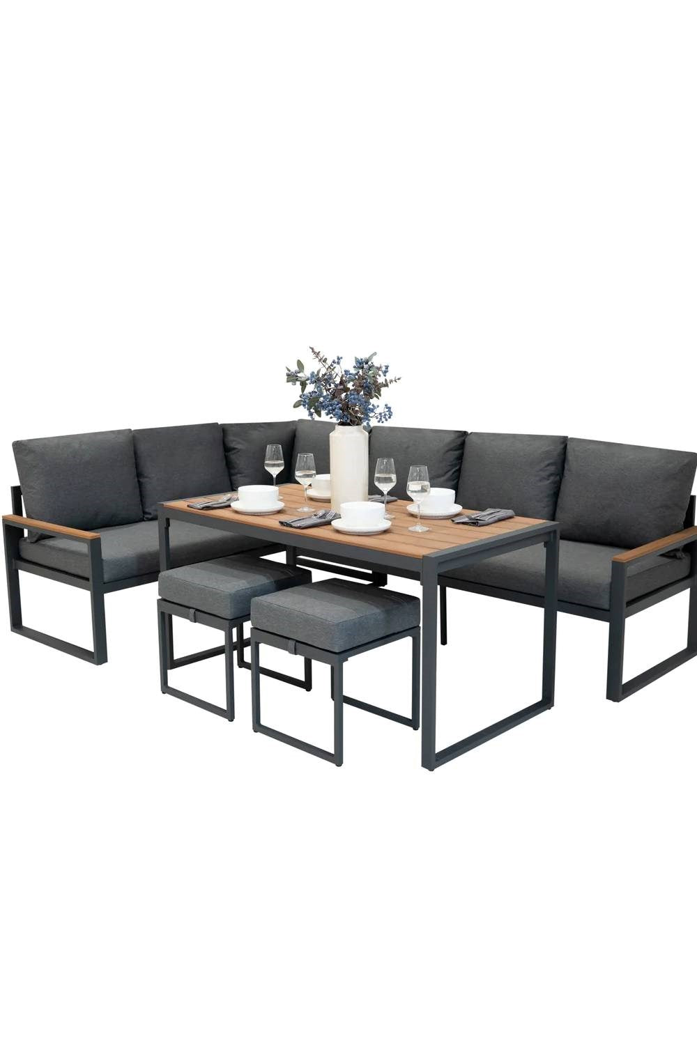  M3632C Aluminium Corner Sofa Set