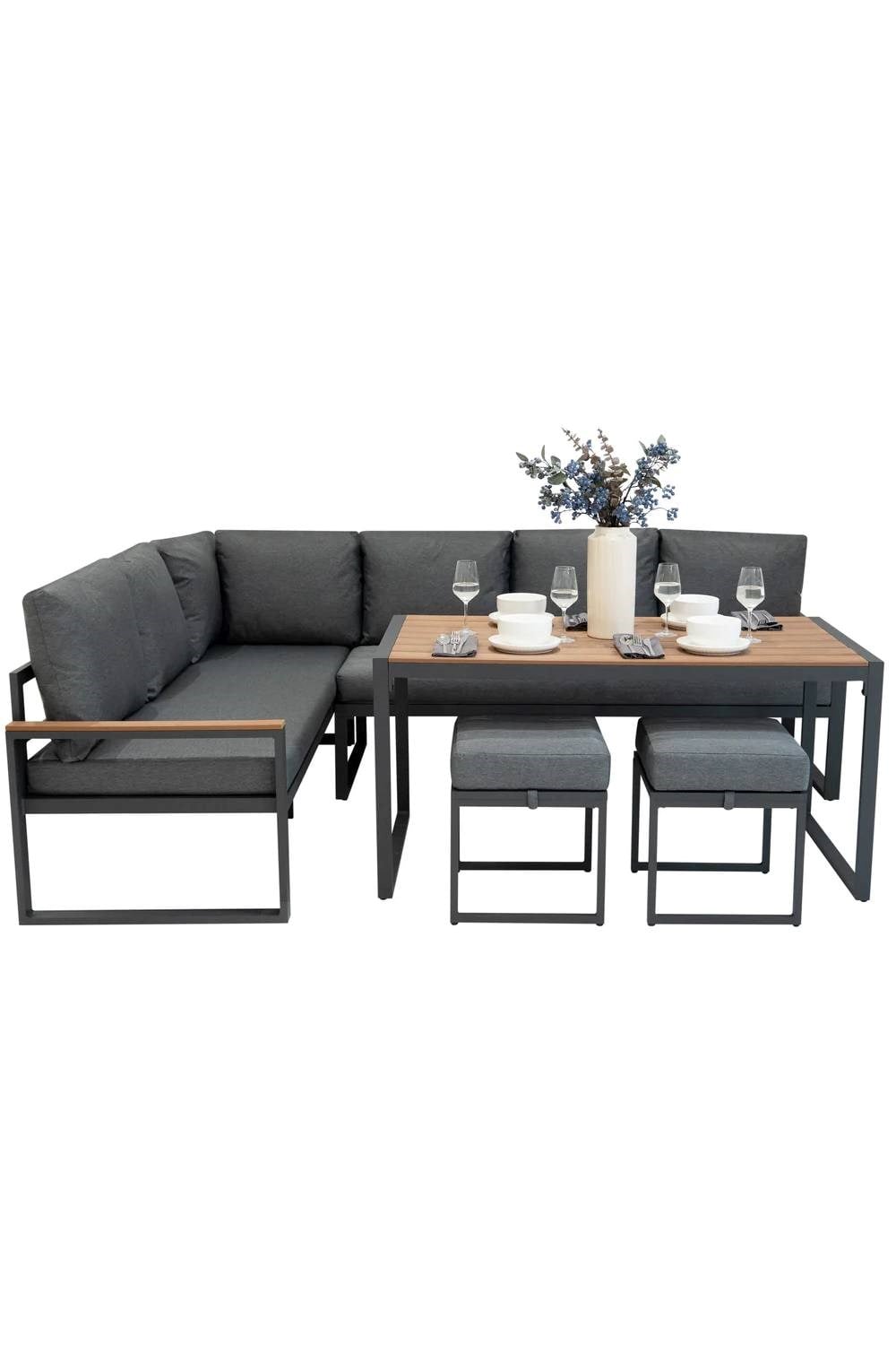  M3632C Aluminium Corner Sofa Set