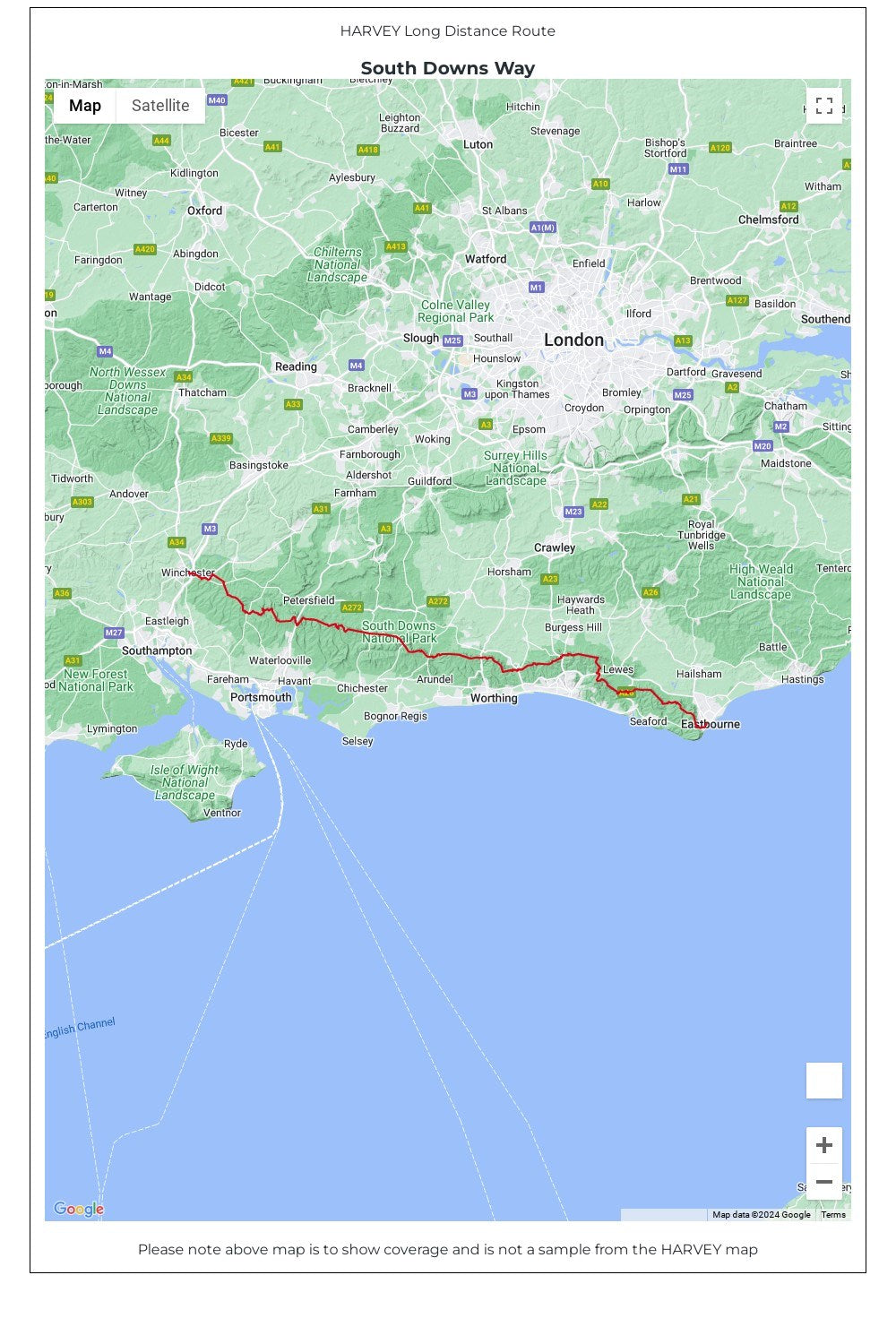 M394F0 South Downs Way Trail Map